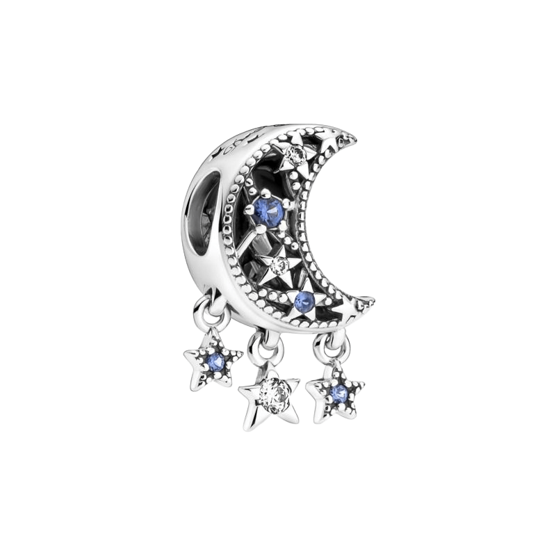 Sterling Silver Moon & Star Charm - Enchanting Charms