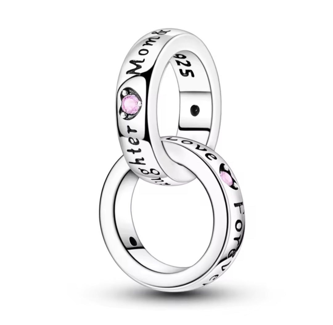 Sterling Silver Mother & Daughter Forever Love Charm - Enchanting Charms