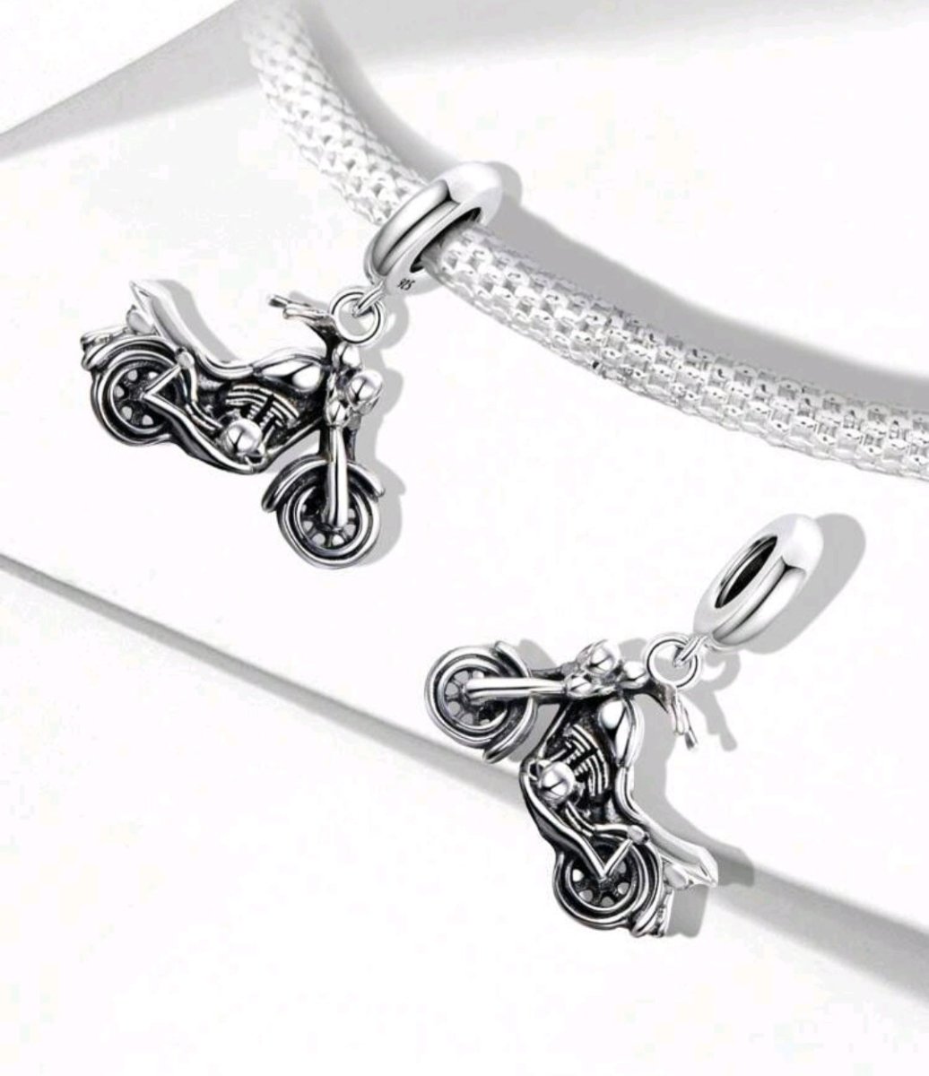 Sterling Silver Motorbike Charm - Enchanting Charms