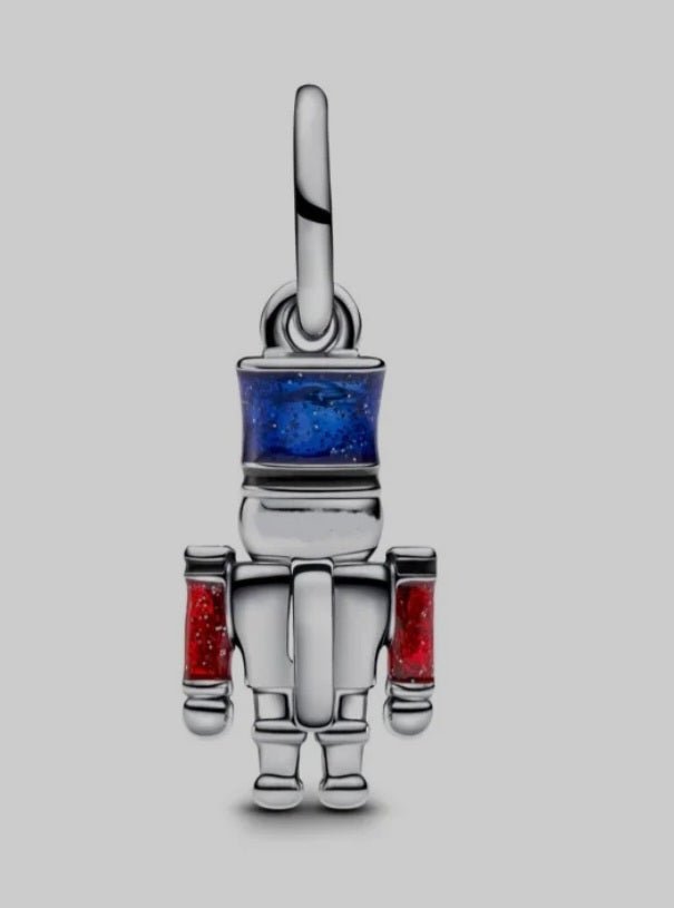 Sterling Silver Moveable Nutcracker Christmas Charm - Enchanting Charms