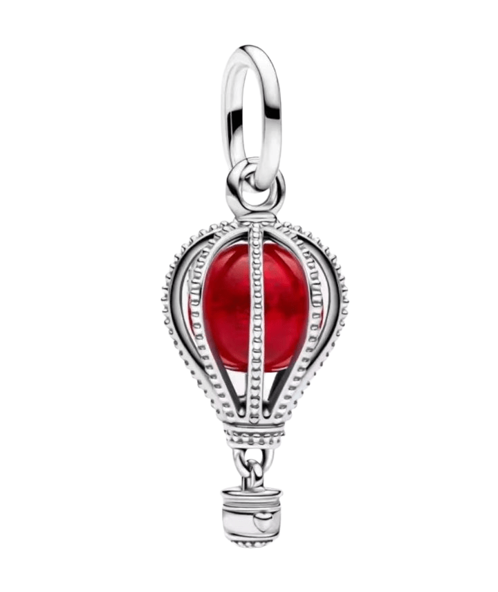 Sterling Silver Murano Stone Hotair Balloon Charm - Enchanting Charms