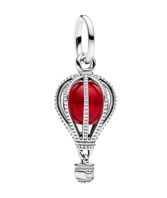 Sterling Silver Murano Stone Hotair Balloon Charm - Enchanting Charms
