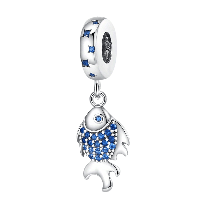 Sterling Silver Oceanic Fish Charm - Enchanting Charms