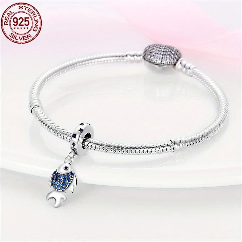 Sterling Silver Oceanic Fish Charm - Enchanting Charms