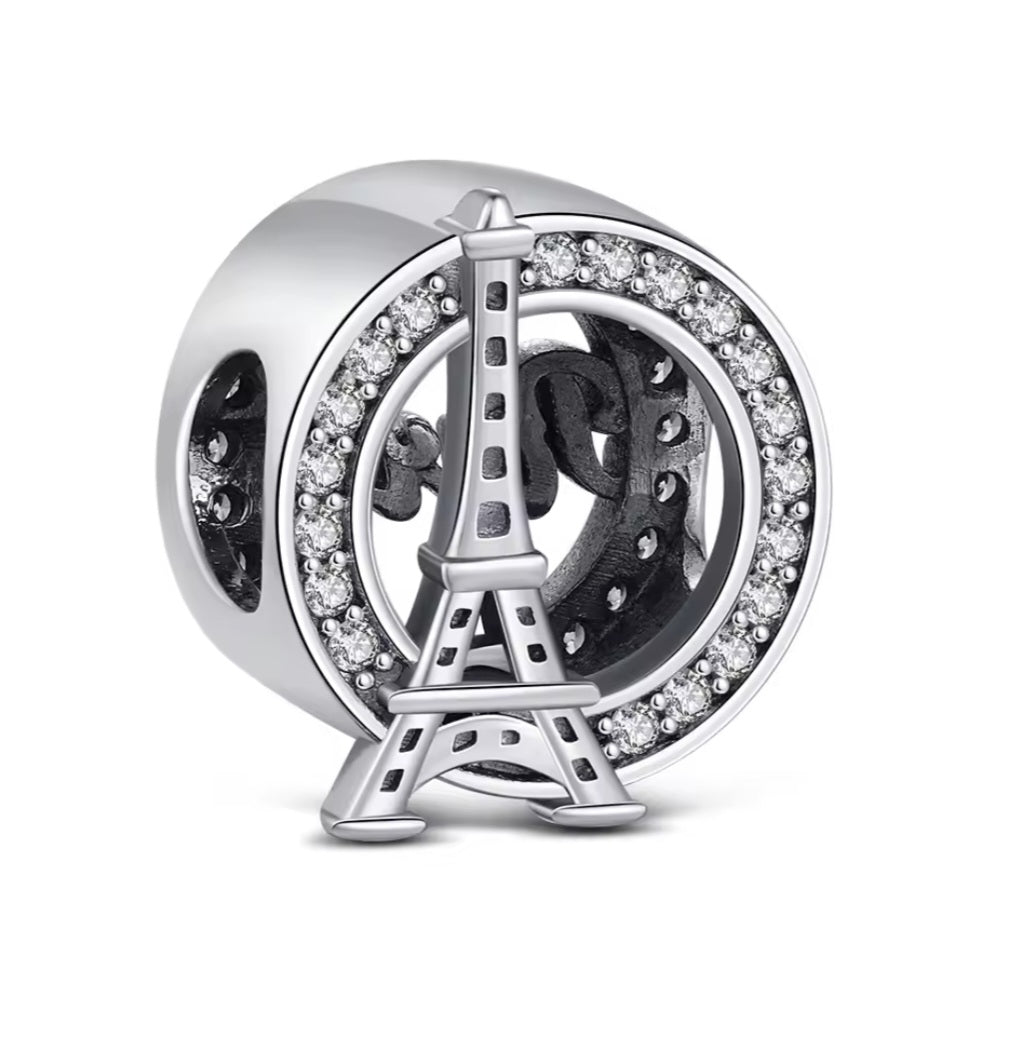 Sterling Silver Paris Eiffel Tower Travel Charm - Enchanting Charms