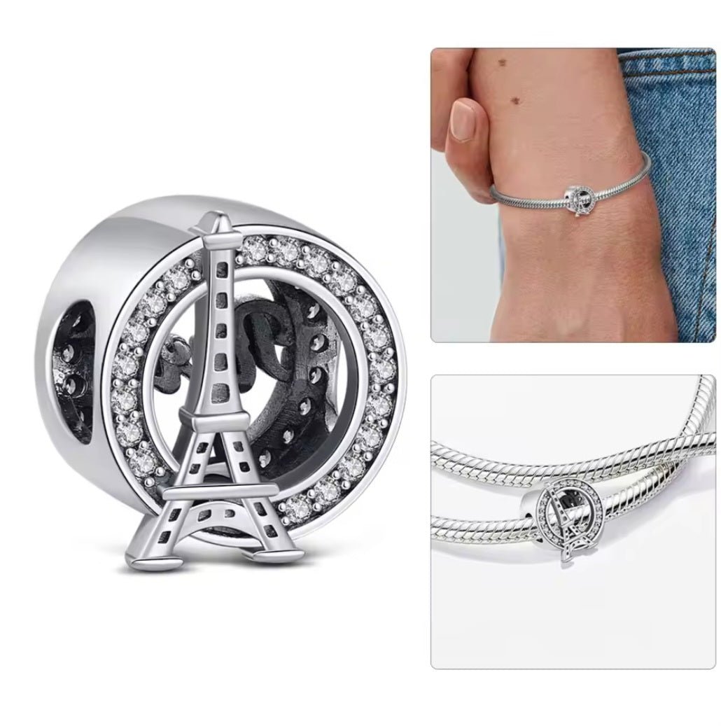 Sterling Silver Paris Eiffel Tower Travel Charm - Enchanting Charms