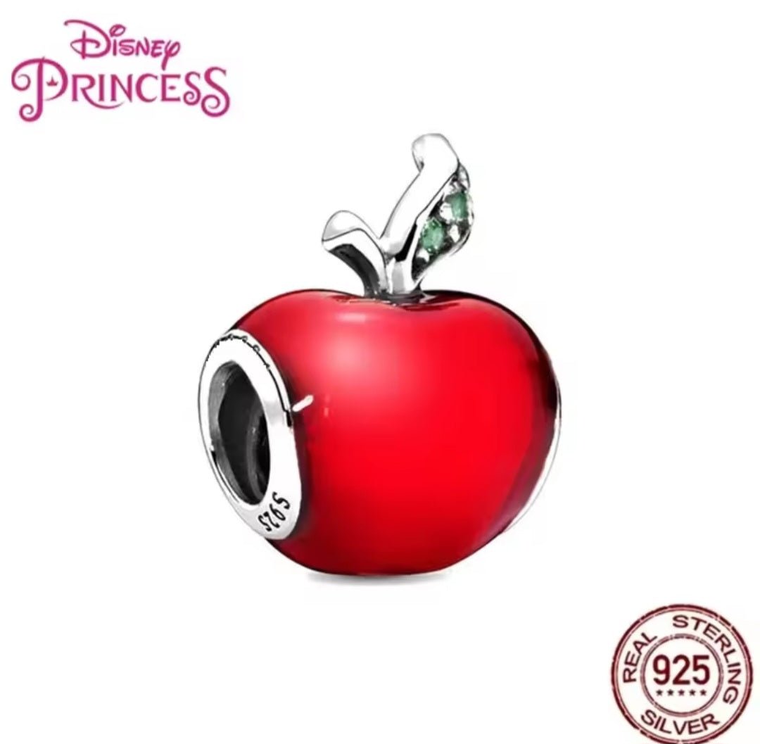 Sterling Silver Red Apple Charm - Enchanting Charms
