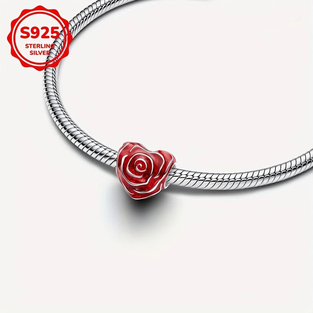 Sterling Silver Red Heart Charm - Enchanting Charms