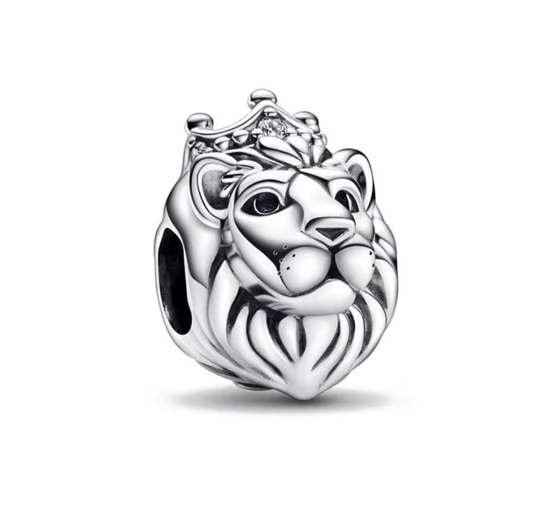 Sterling Silver Regal Lion Charm - Enchanting Charms