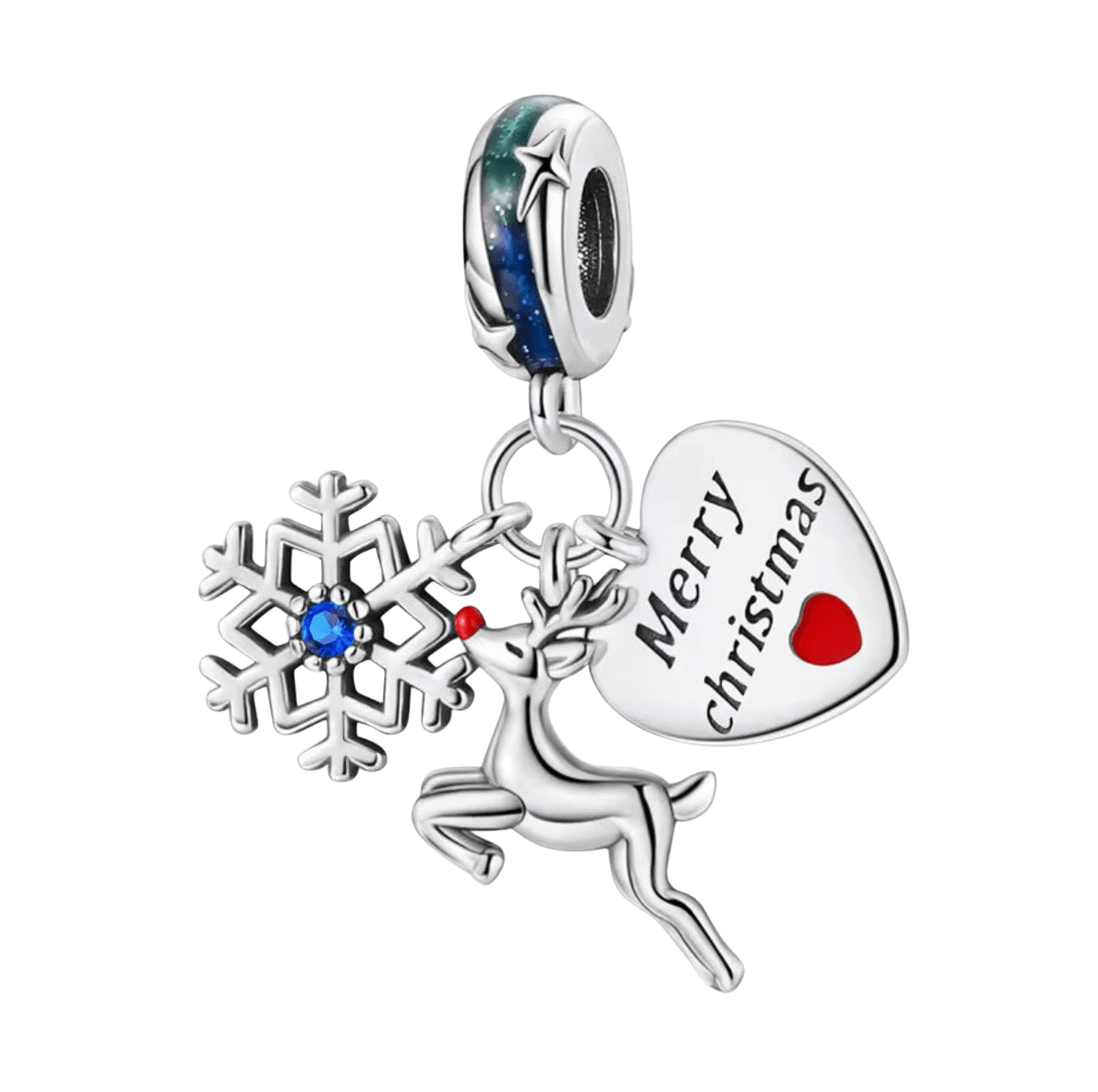 Sterling Silver Reindeer Charm - Enchanting Charms