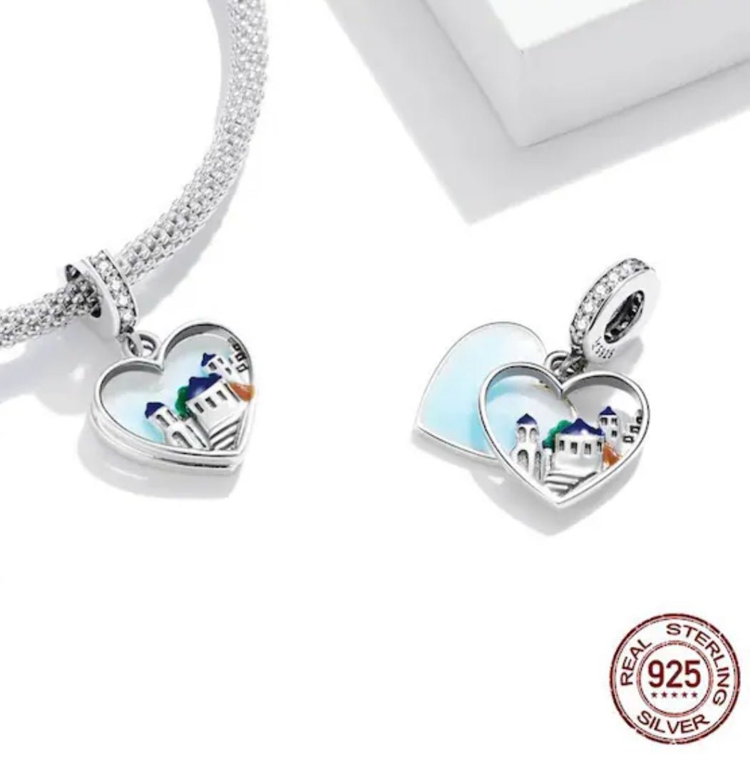 Sterling Silver Santorini Greece Charm - Enchanting Charms