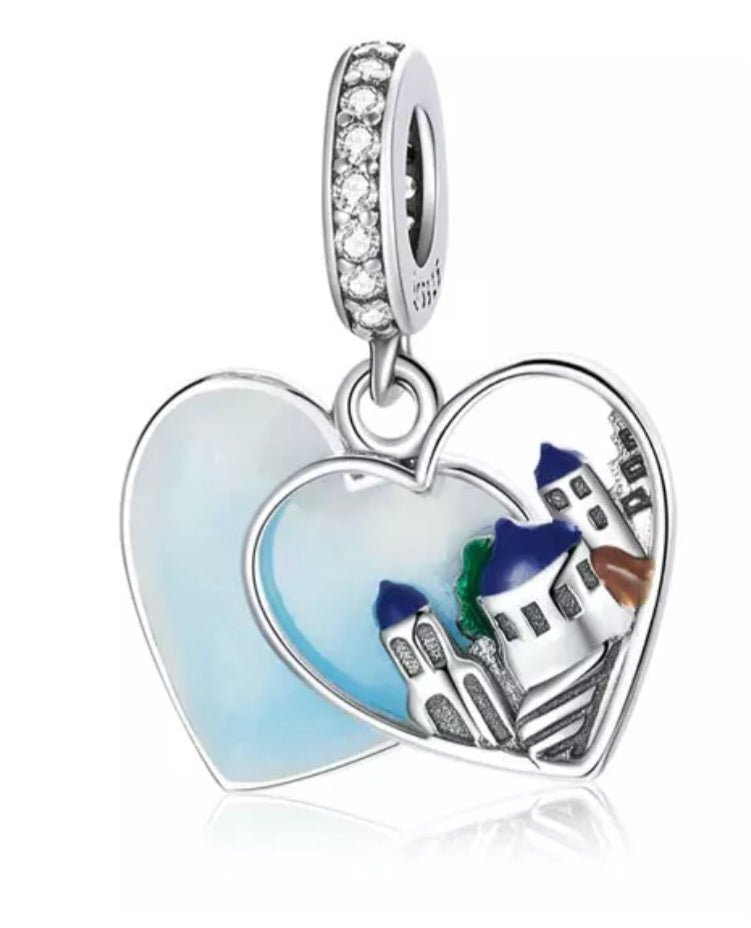 Sterling Silver Santorini Greece Charm - Enchanting Charms