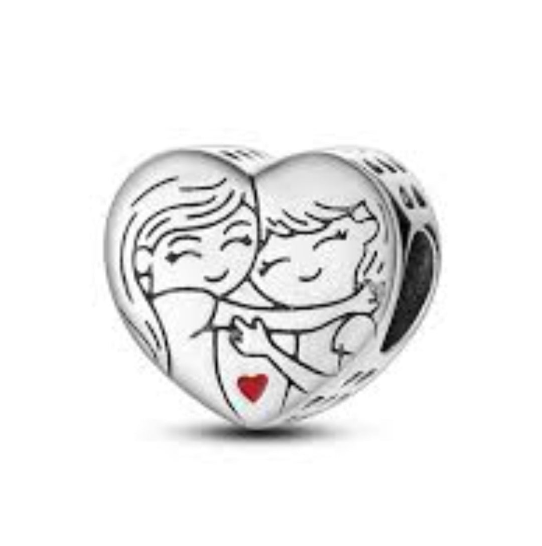 Sterling Silver Sister In My Heart Charm - Enchanting Charms