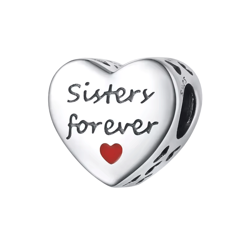 Sterling Silver Sisters Forever Charm - Enchanting Charms