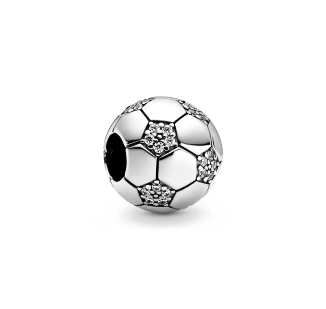Sterling Silver Soccer ball Charm - Enchanting Charms