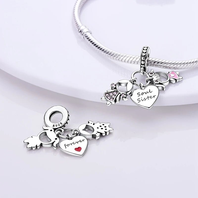 Sterling Silver Soul Sister Charm - Enchanting Charms