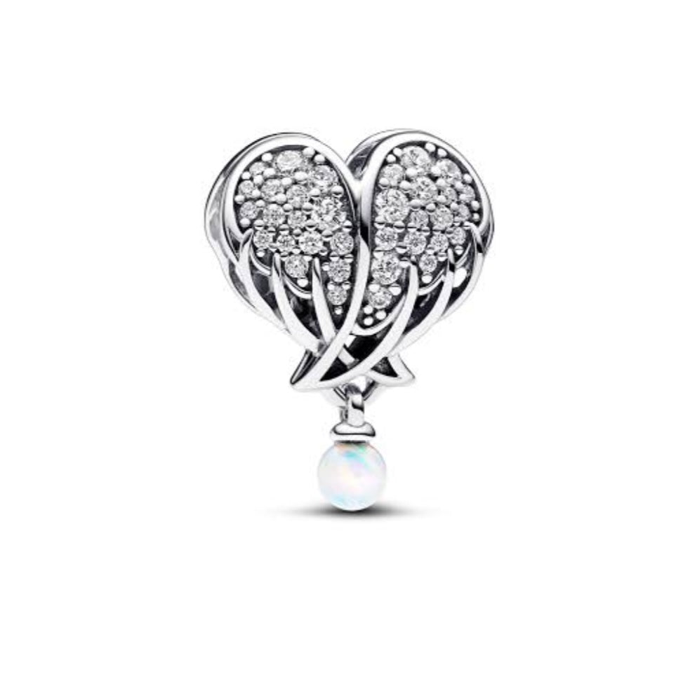 Sterling Silver Sparkling Angel Wings - Enchanting Charms