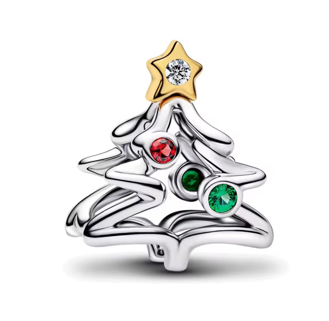 Sterling Silver Sparkling Christmas Tree 🎄 Charm - Enchanting Charms