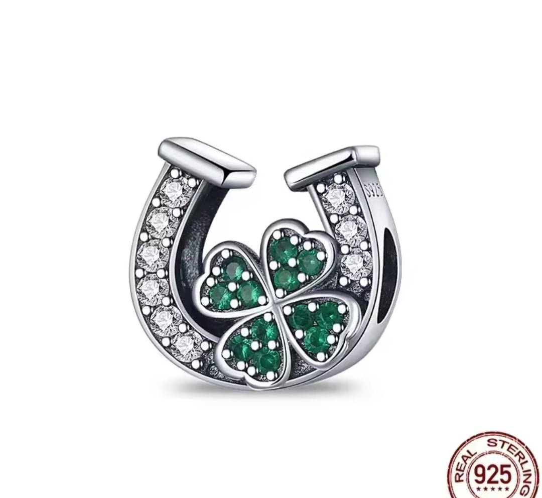 Sterling Silver Sparkling Clover🍀 Charm - Enchanting Charms
