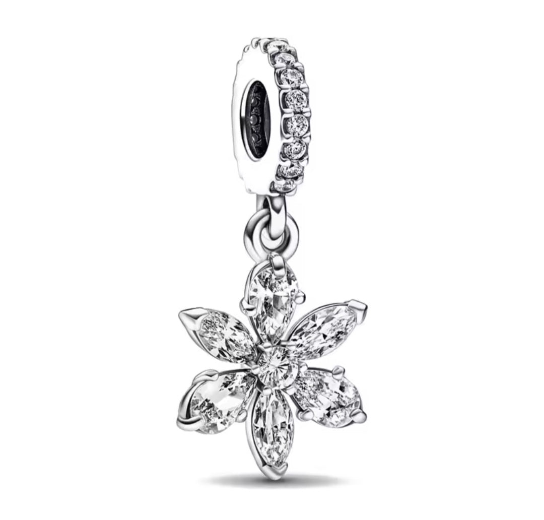 Sterling Silver Sparkling Herbarium Charm - Enchanting Charms