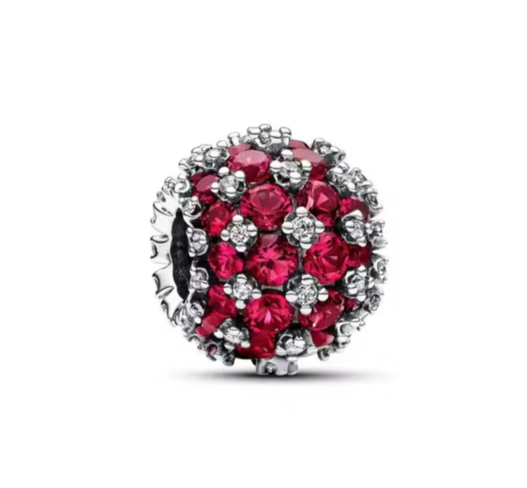 Sterling Silver Sparkling Pink Pave Charm - Enchanting Charms