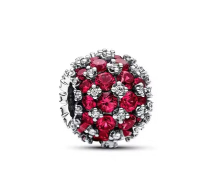 Sterling Silver Sparkling Pink Pave Charm - Enchanting Charms