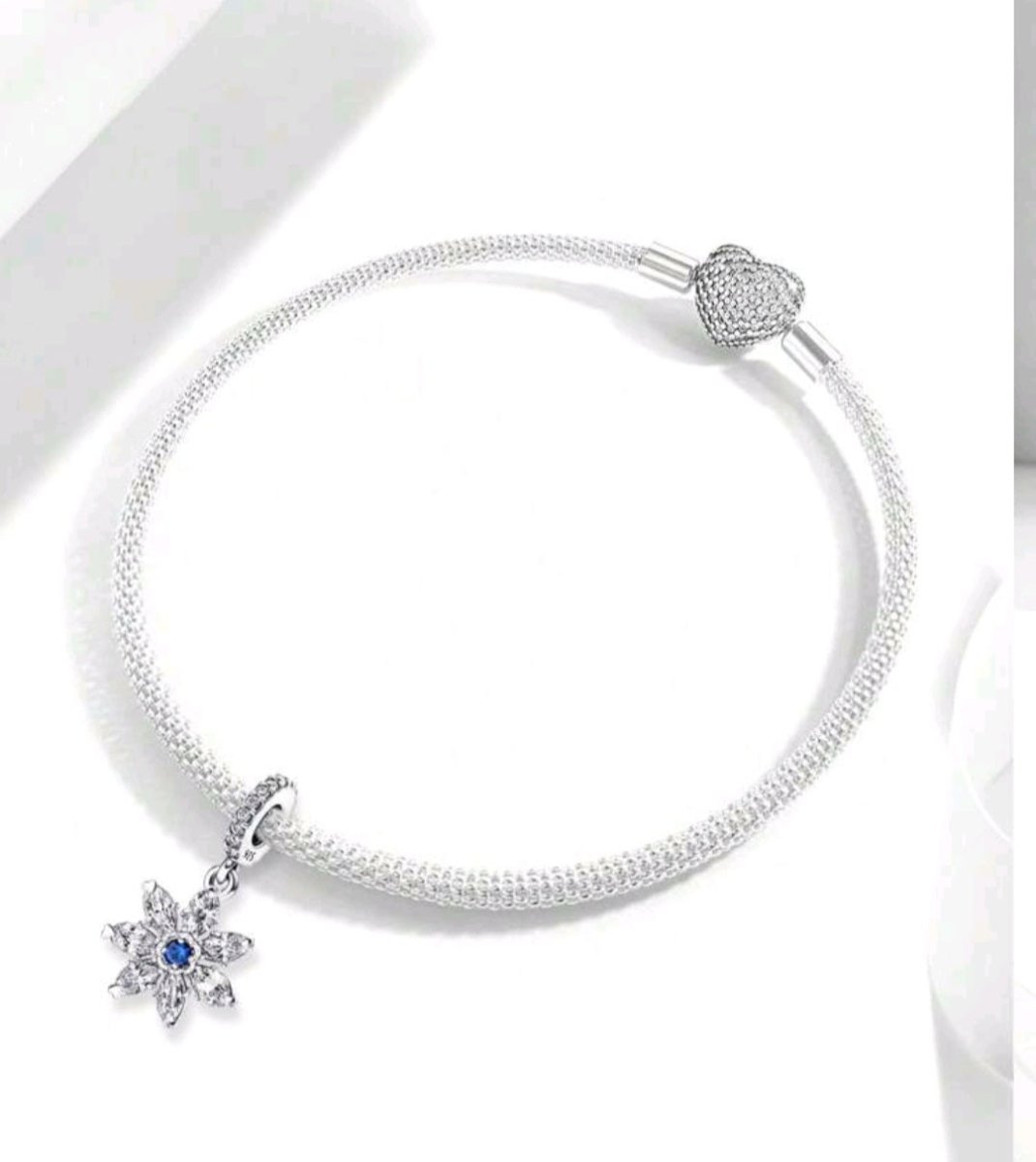 Sterling Silver Sparkling Snowflake Charm - Enchanting Charms