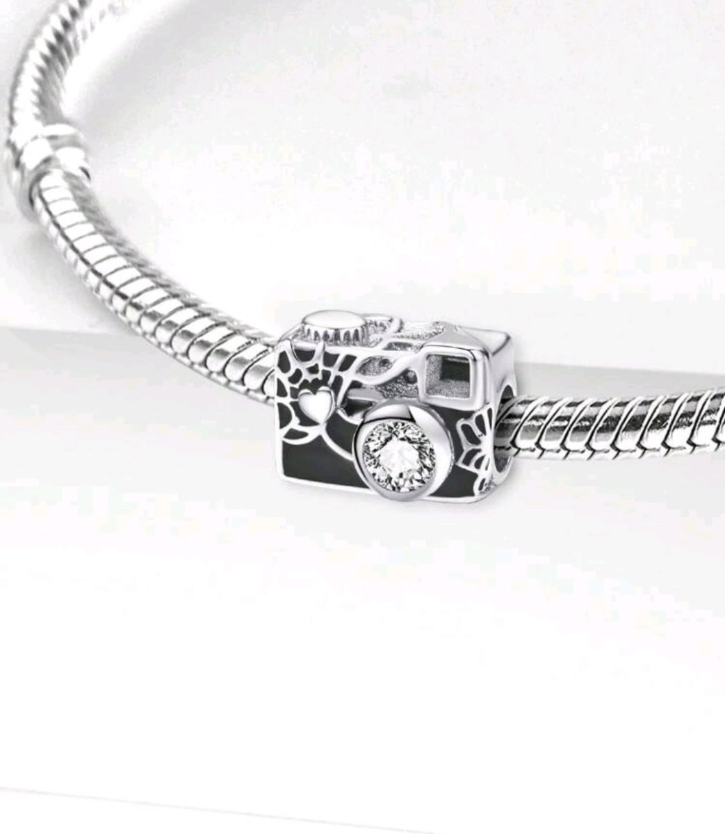 Sterling Silver Spiderman Camera Charm - Enchanting Charms