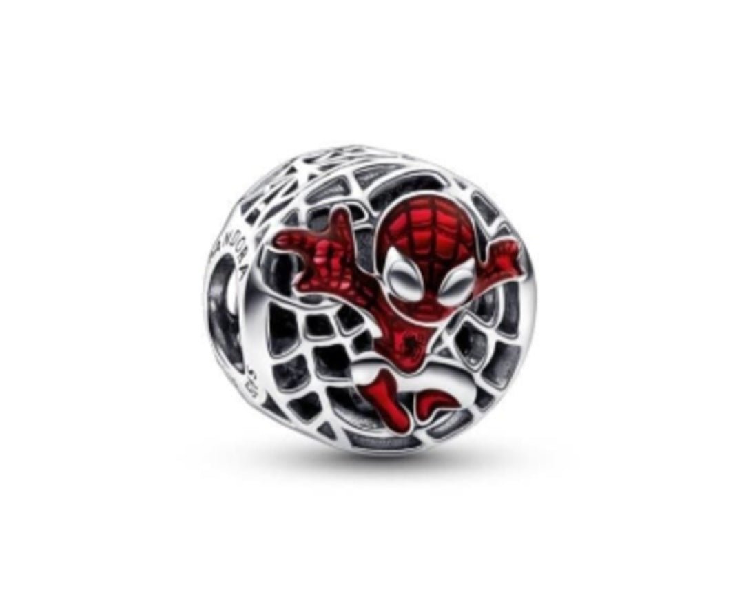 Sterling Silver Spiderman Soaring City Charm - Enchanting Charms