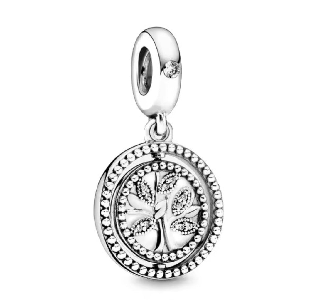 Sterling Silver Spinning Family Tree Charm - Enchanting Charms