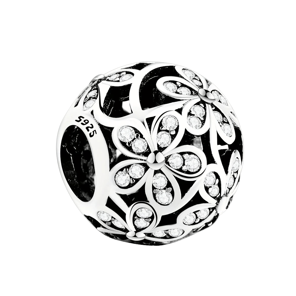 Sterling Silver Spring Meadow Blooms Flower Charm - Enchanting Charms