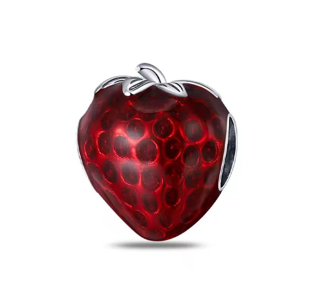 Sterling Silver Strawberry Charm - Enchanting Charms
