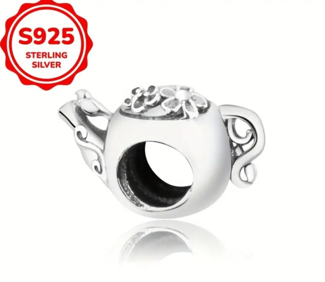 Sterling Silver Teapot Charm - Enchanting Charms
