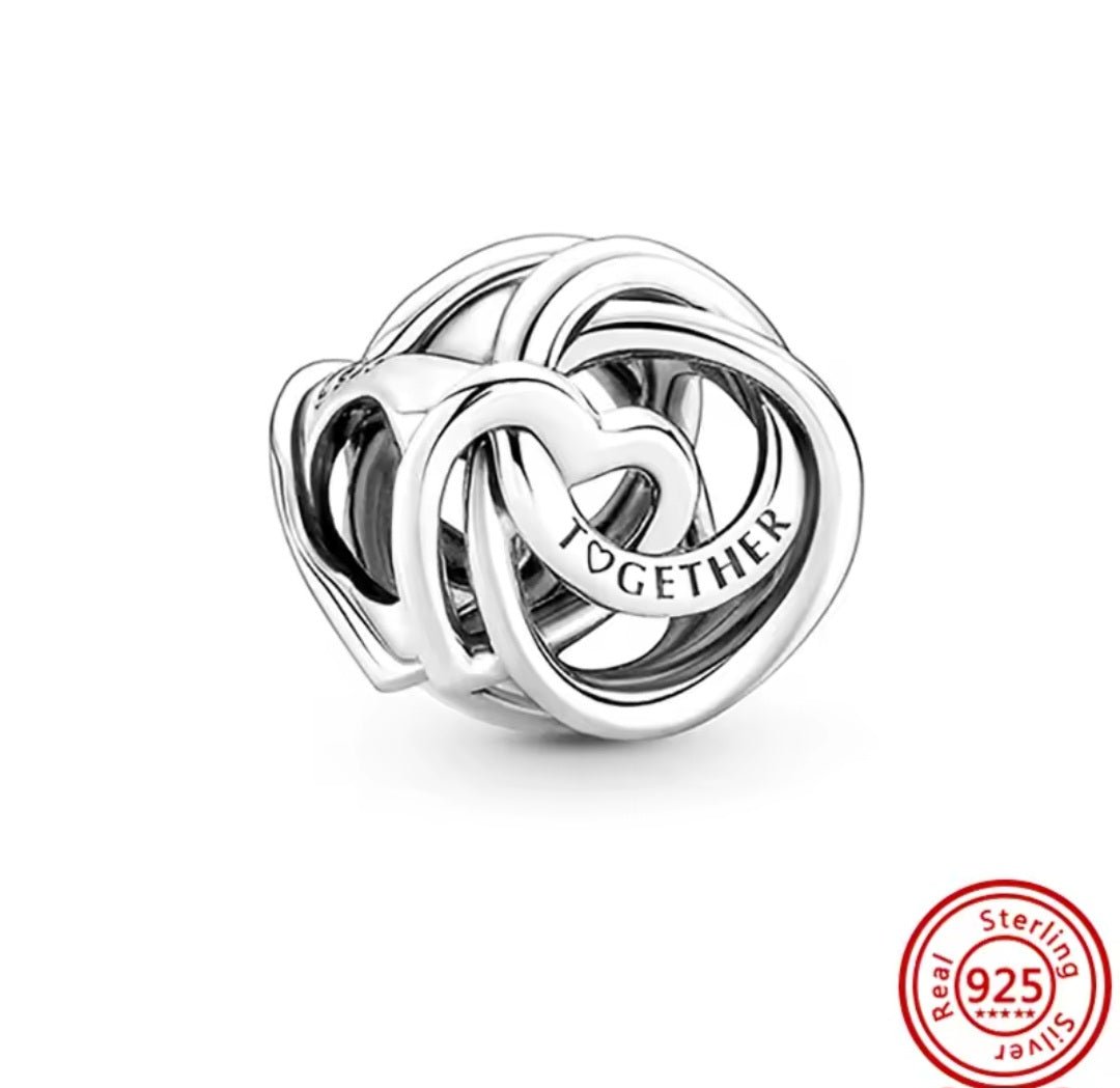 Sterling Silver Together Always Family Charm - Enchanting Charms