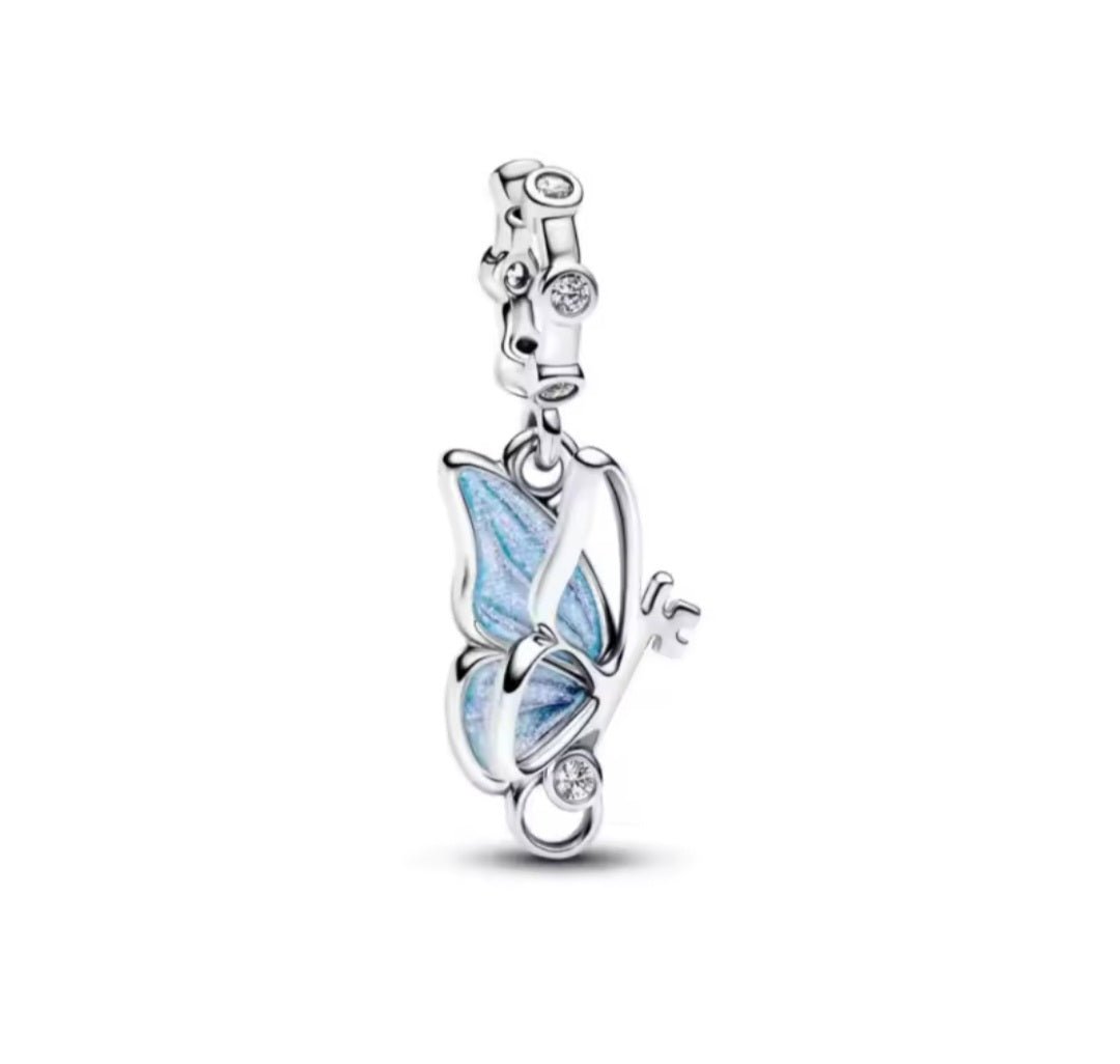 Sterling Silver Unlock Tomorrow Butterfly Charm - Enchanting Charms