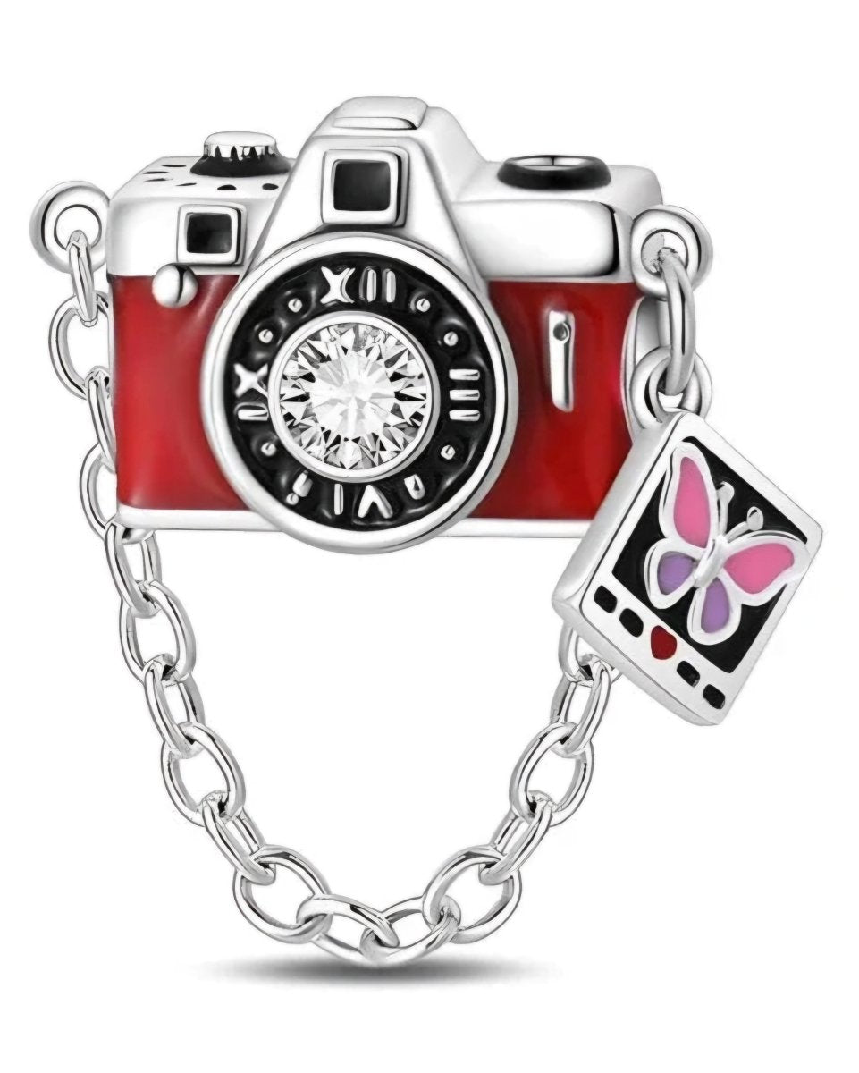 Sterling Silver Vintage Camera Charm - Enchanting Charms