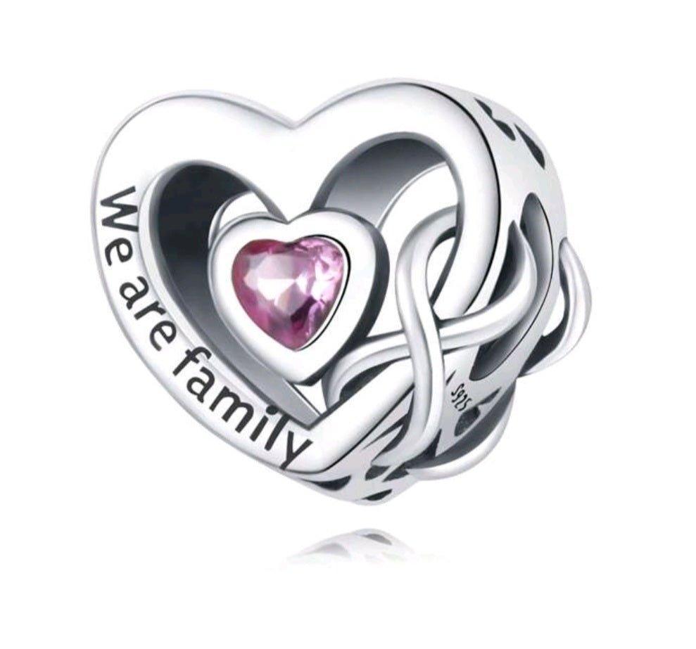 Sterling Silver We Are Family Charm - Enchanting Charms