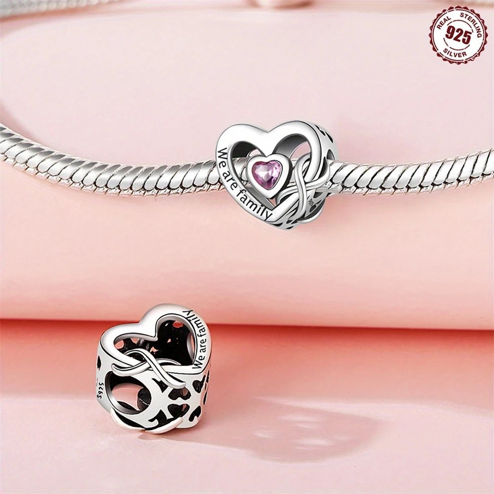 Sterling Silver We Are Family Charm - Enchanting Charms