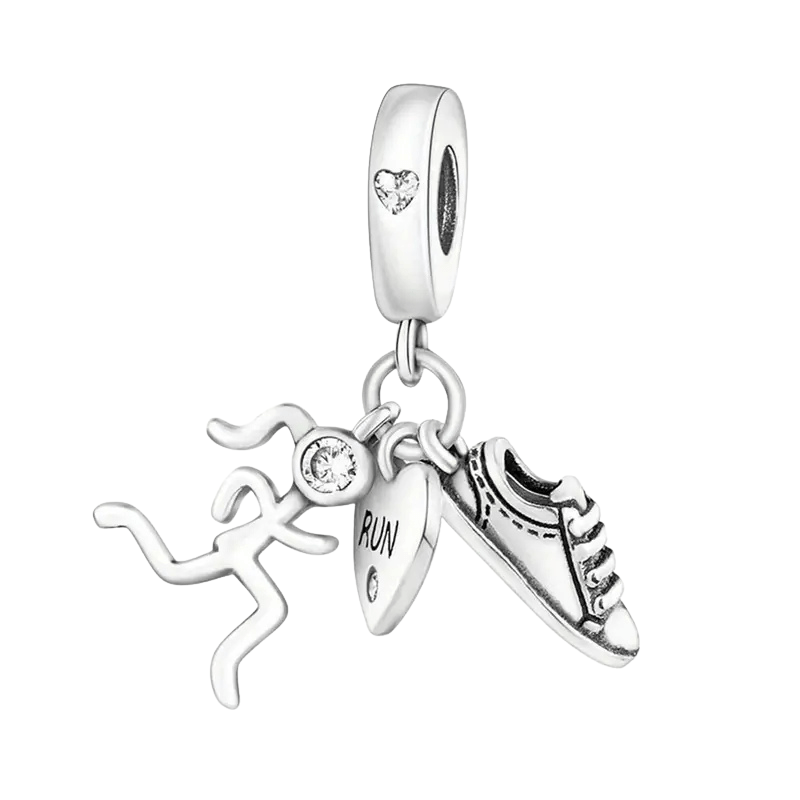 Sterling Silver Women Running Charm - Enchanting Charms