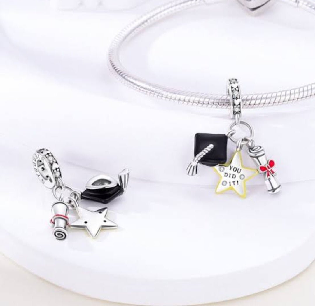 Sterling Silver You Did It Graduation Charm - Enchanting Charms