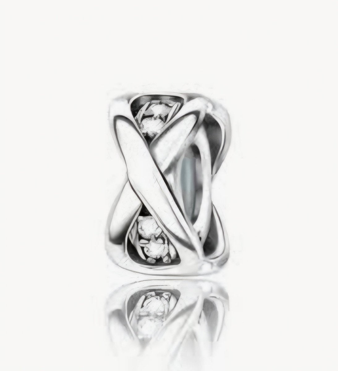 Stetling Silver Infinite Cross Stopper Charm - Enchanting Charms