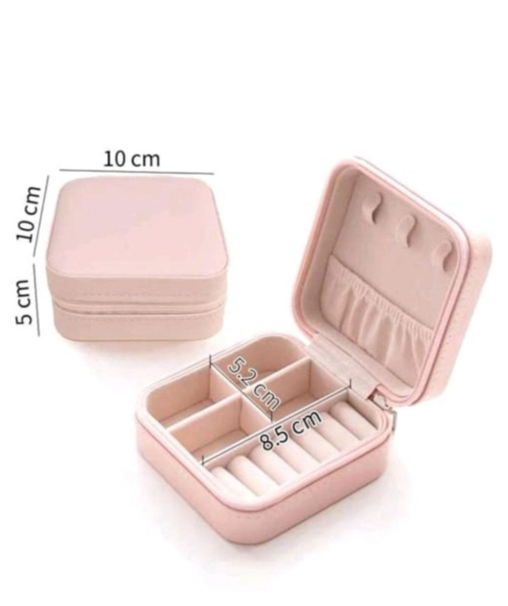 Blush Pink Square Jewellery Box - EnchantingCharms