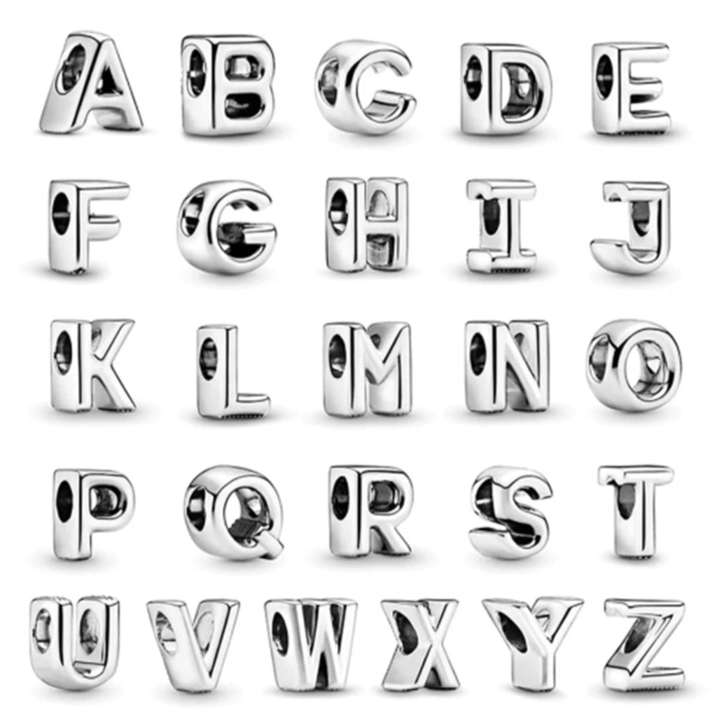 Sterling Silver Alphabet Letter Charms - EnchantingCharms