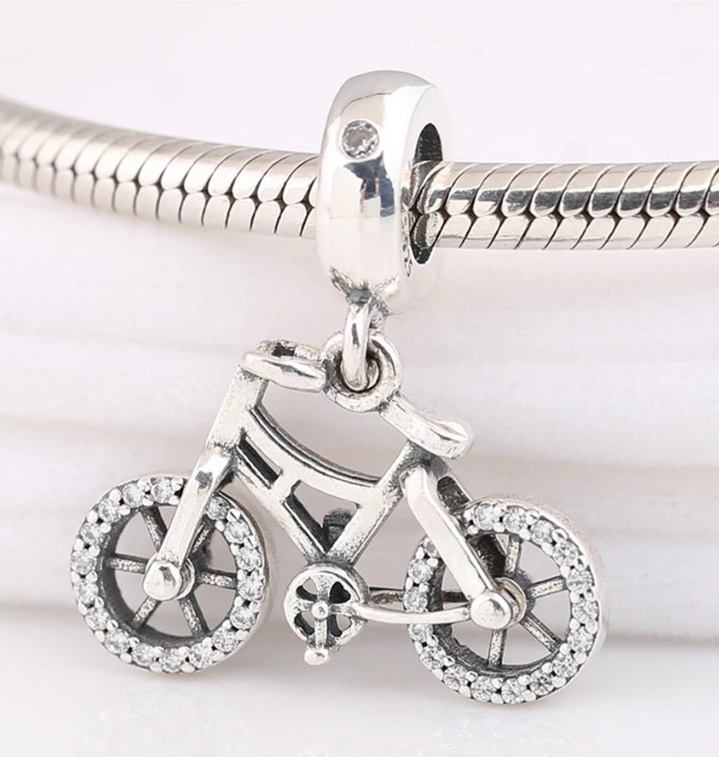Sterling Silver Bicycle Charm - EnchantingCharms