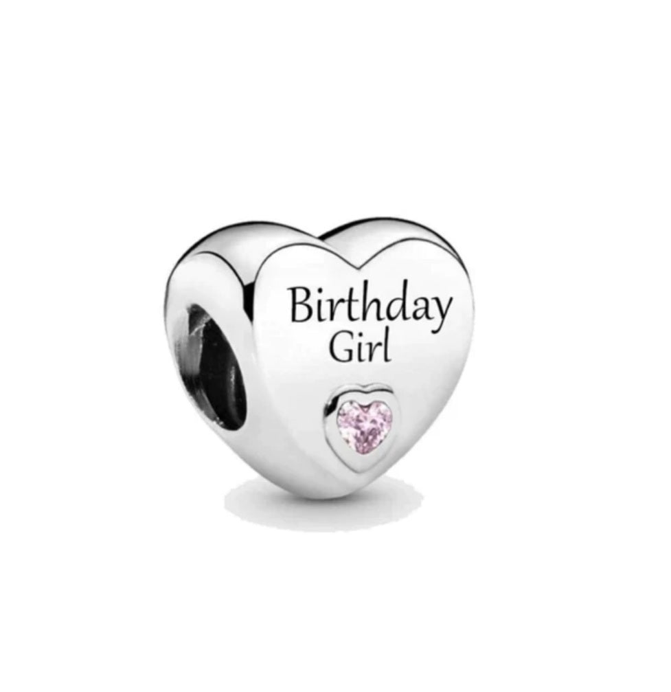 Sterling Silver Birthday Girl Charm - EnchantingCharms