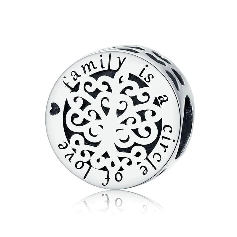 Sterling Silver Family Is A Circle Of Love Charm - EnchantingCharms
