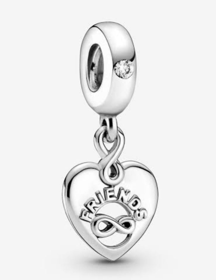 Sterling Silver Infinity Friends Charm - EnchantingCharms