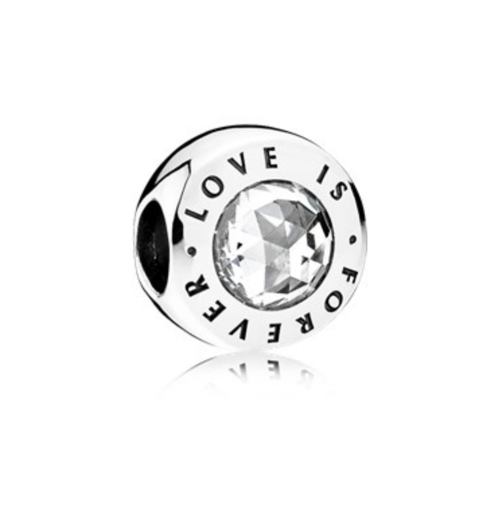 Sterling Silver Love Is Forever Charm - EnchantingCharms