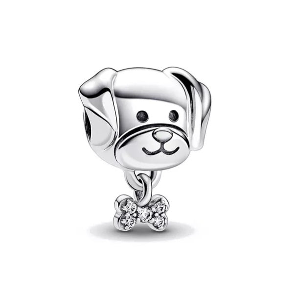 Sterling Silver My Cute Dog Charm - EnchantingCharms