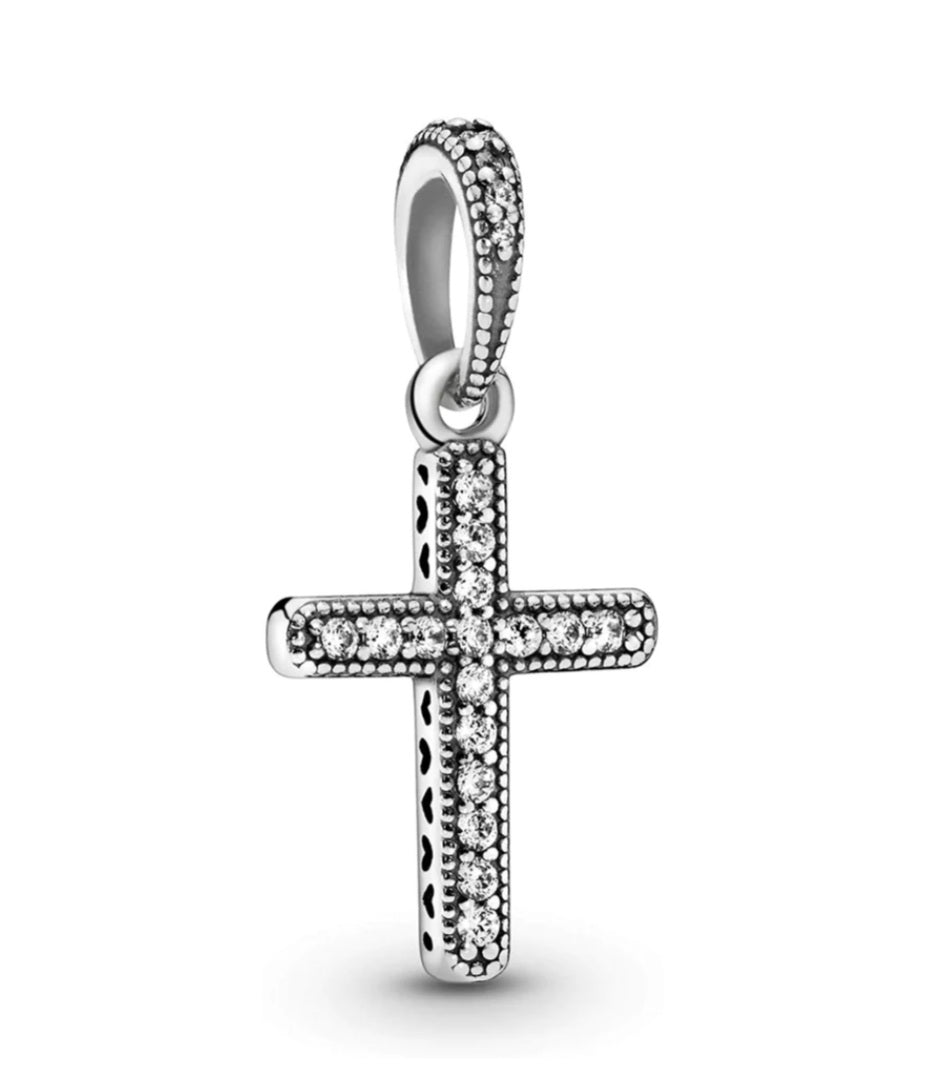 Sterling Silver Pendant Cross Charm - EnchantingCharms